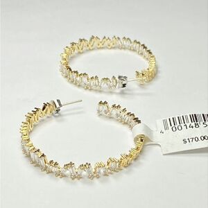 THEIA Hestia 14K Goldplated Large Inside-Out Hoops earrings